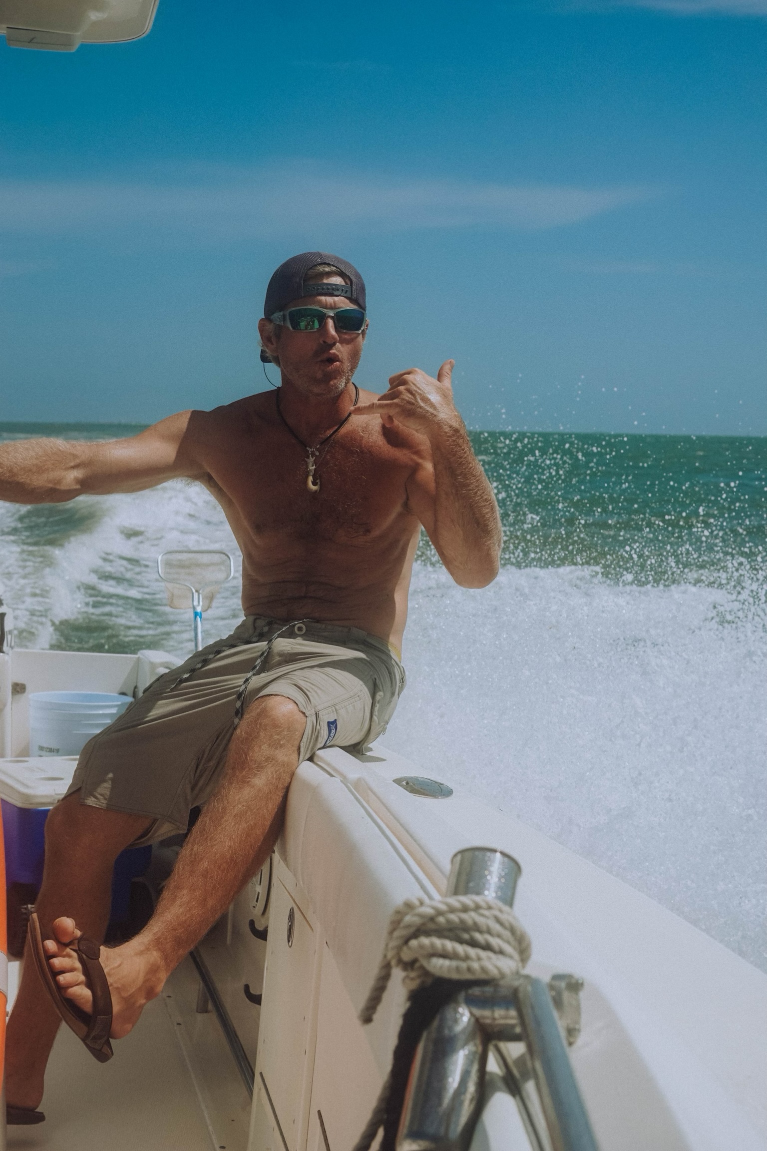 Captain Shawn on the boat